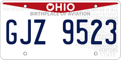 OH license plate GJZ9523