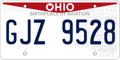 OH license plate GJZ9528