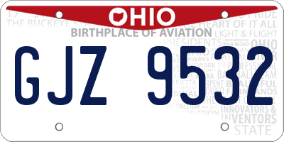 OH license plate GJZ9532