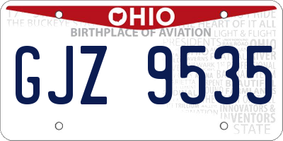 OH license plate GJZ9535