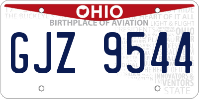 OH license plate GJZ9544
