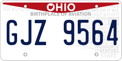 OH license plate GJZ9564