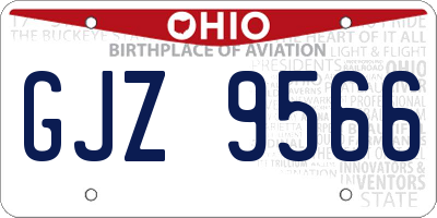 OH license plate GJZ9566
