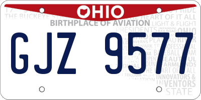 OH license plate GJZ9577