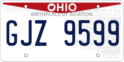OH license plate GJZ9599