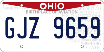 OH license plate GJZ9659