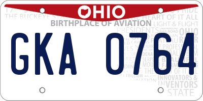 OH license plate GKA0764