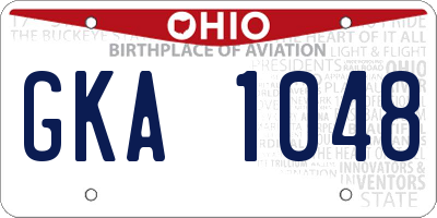 OH license plate GKA1048
