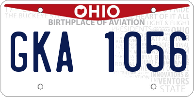 OH license plate GKA1056