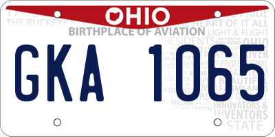 OH license plate GKA1065