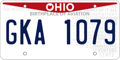 OH license plate GKA1079
