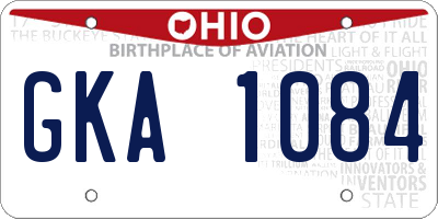 OH license plate GKA1084