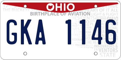 OH license plate GKA1146