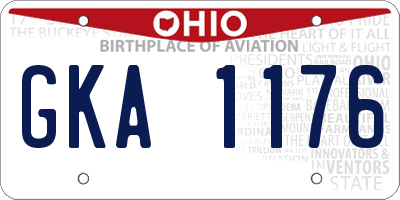 OH license plate GKA1176