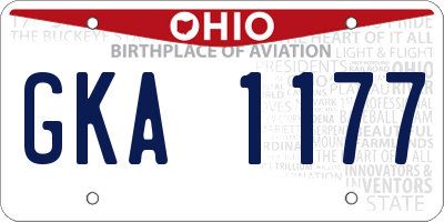 OH license plate GKA1177