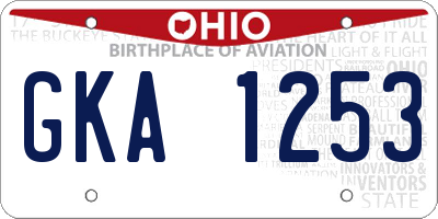 OH license plate GKA1253