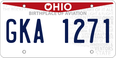 OH license plate GKA1271