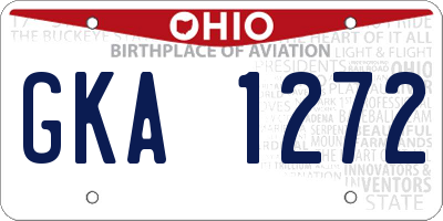 OH license plate GKA1272