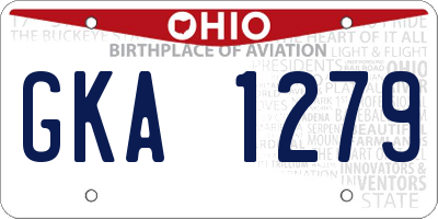 OH license plate GKA1279