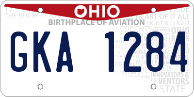 OH license plate GKA1284