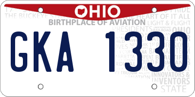 OH license plate GKA1330