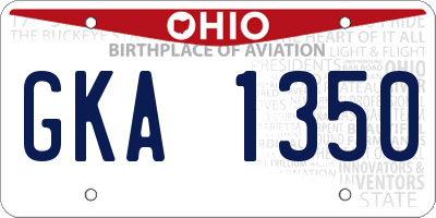 OH license plate GKA1350