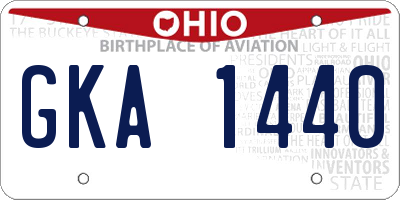 OH license plate GKA1440