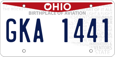OH license plate GKA1441