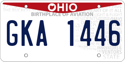OH license plate GKA1446