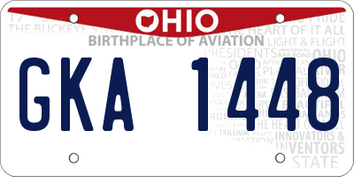 OH license plate GKA1448