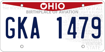 OH license plate GKA1479