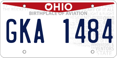 OH license plate GKA1484