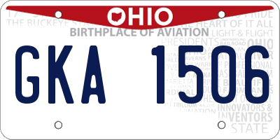 OH license plate GKA1506
