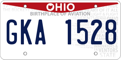 OH license plate GKA1528