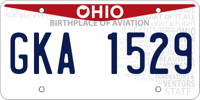 OH license plate GKA1529