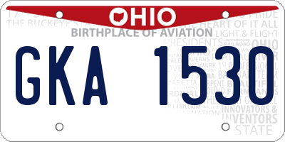 OH license plate GKA1530