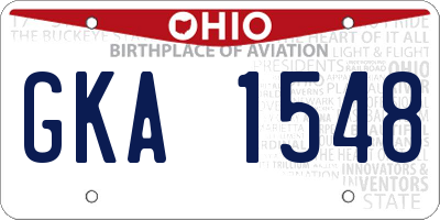 OH license plate GKA1548