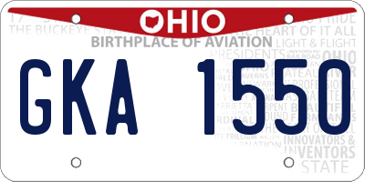OH license plate GKA1550