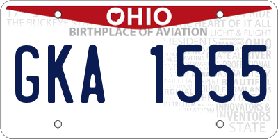 OH license plate GKA1555