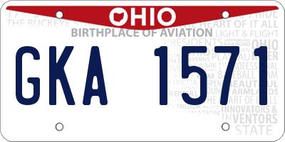 OH license plate GKA1571
