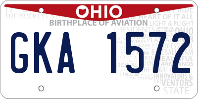 OH license plate GKA1572