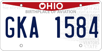 OH license plate GKA1584
