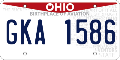 OH license plate GKA1586