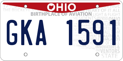 OH license plate GKA1591