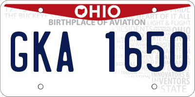OH license plate GKA1650