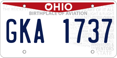 OH license plate GKA1737