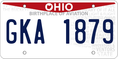 OH license plate GKA1879