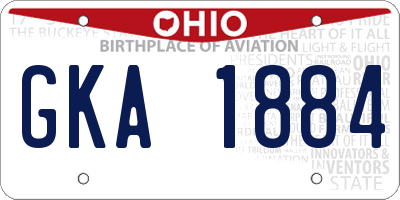 OH license plate GKA1884