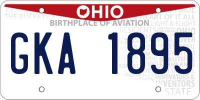 OH license plate GKA1895