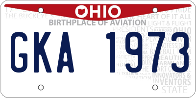 OH license plate GKA1973